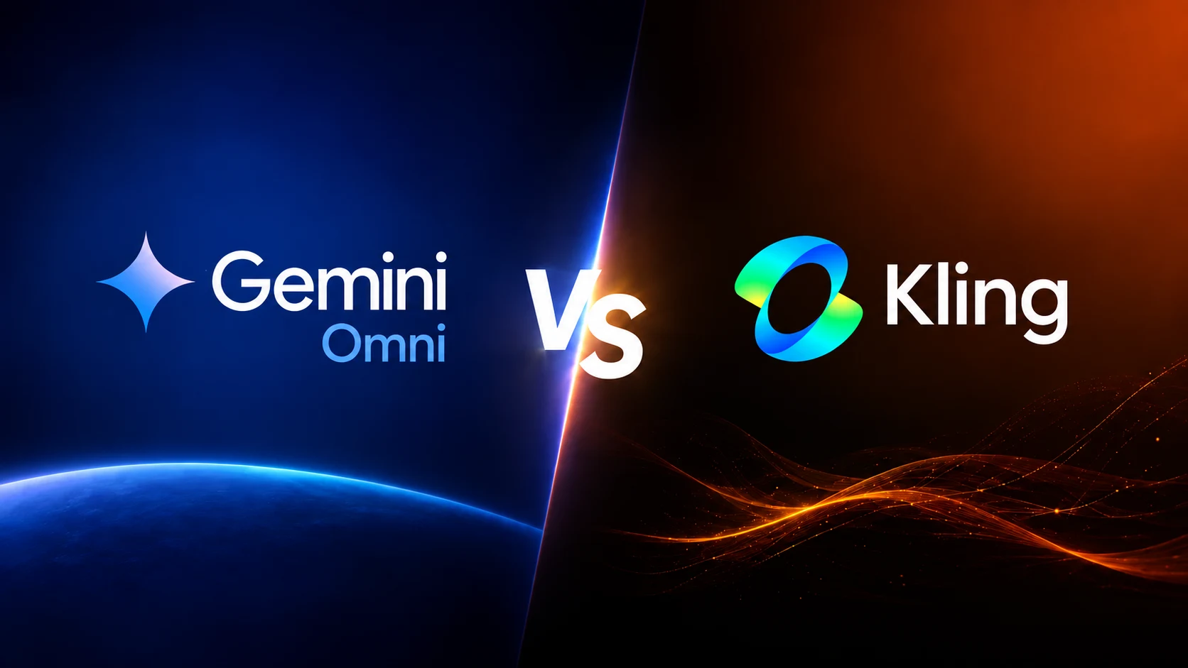 Logo’s van Gemini Omni en Kling naast elkaar in een vergelijking